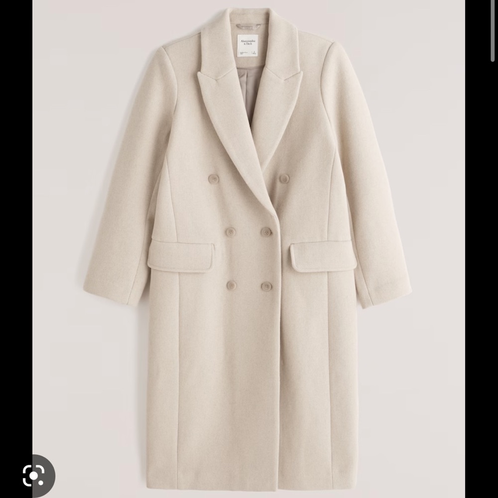 Abercrombie Double Breasted Wool-Blend Coat